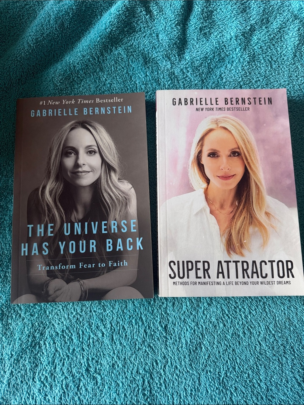 Gabrielle Bernstein Paperback Book Bundle - Teal & Pink Covers
